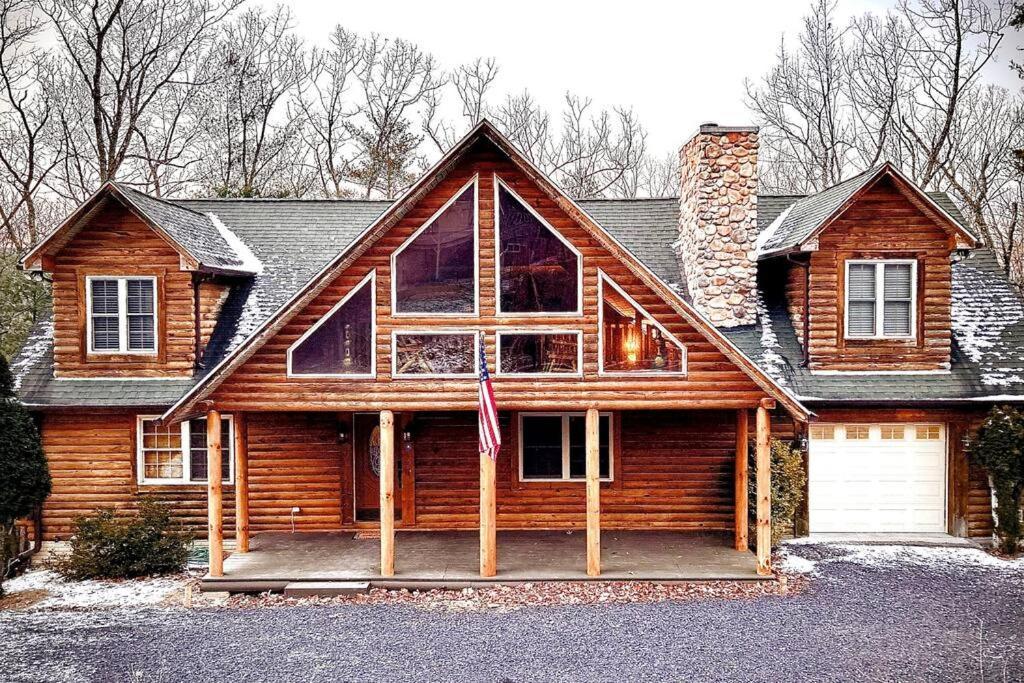 One Of A Kind Rustic Log Cabin Near Bryce Resort - Large Game Room - Fire Pit - Large Deck - Bbq Basye Exterior photo